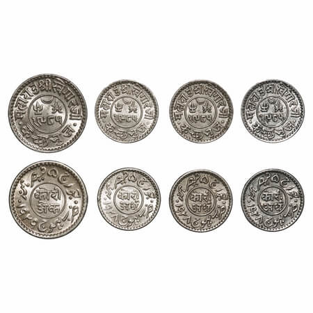 Kutch, Silver (4 Coins), Kori, Khengarji III, VS 1985/1929 AD (1) & 1/2 Kori VS 1985/1928 