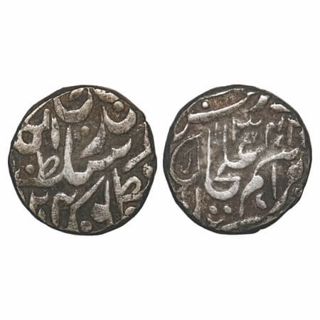 Tonk, Silver Rupee, 11.10g, Muhammad Ibrahim Ali Khan, Tonk Mint, AH 1342. KM Y 28. Very F
