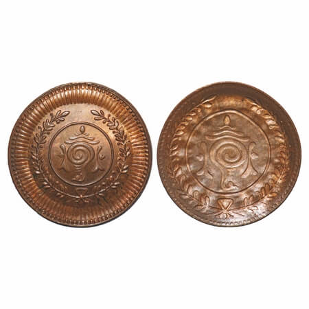Travancore, Copper 4 Cash (1938-1949 AD), 1.96g, Bala Rama Varma II (ME 1101-1126, 1924-19