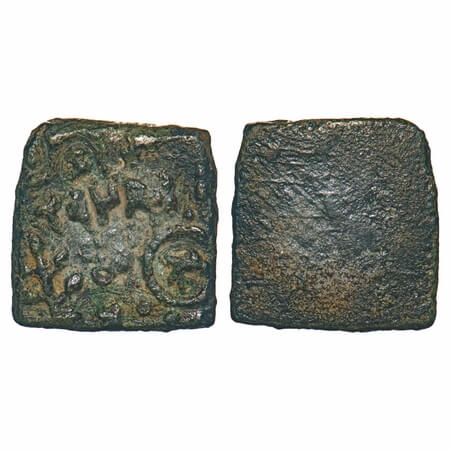 Pre-Satavahana, Damabhadra (c. 200 BC), Vidarbha region (Paoni area), Copper Unit, 2.75g, 