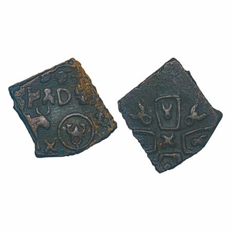 Pre-Satavahana, Dharmabhadra (c. 200 BC), Bhadra Dynasty Vidarbha region (Paoni area), Cop