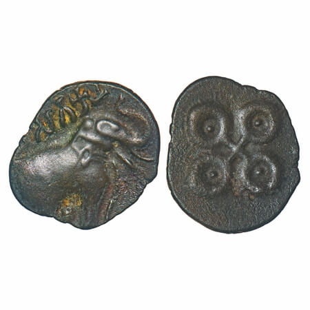 Satavahanas, Siri Satakarni, 'Tarhala Hoard' Type, Vidarbha Region, Potin Unit, 1.93g, 17.