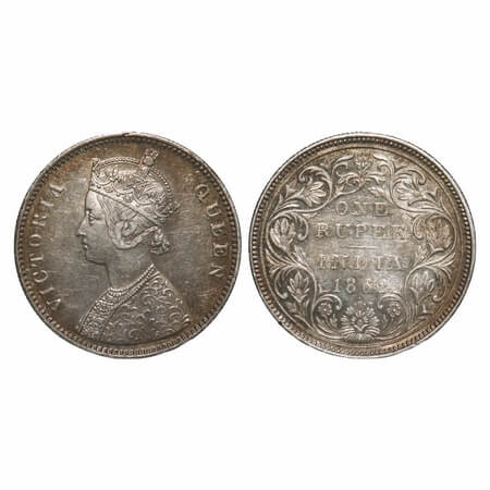 Victoria Queen, Silver, Rupee, 1862, Bombay Mint, A/I/1/1, w/o initial 'J'. F. Prid 99. GK