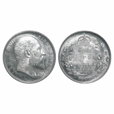 Edward VII, Silver, Rupee, 1903, Bombay Mint, 'B' incused and no dot, Ghost on Rev. F. Pri