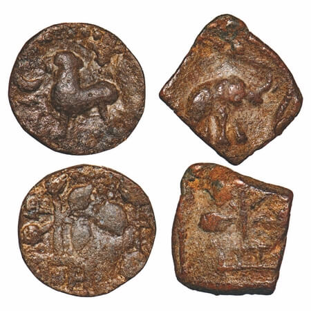 Satavahanas, Satakarni, Western Maharashtra region, Lead Unit (2 coins), 2.95gm, 3.01g, 16