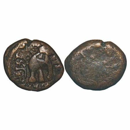 Satavahanas, Kosikiputa Siri Satakani (c.50-30BC), Newase-Paithan region, Copper Unit, 5.1