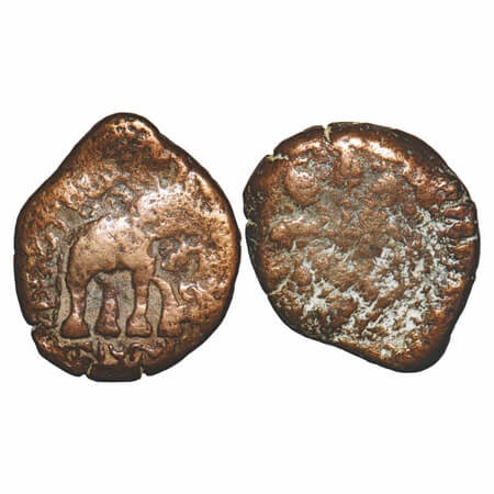 Satavahanas, Kosikiputasa Siri Satakarni, Newase-paithan Region, Copper Unit, 6.63g, 2283x