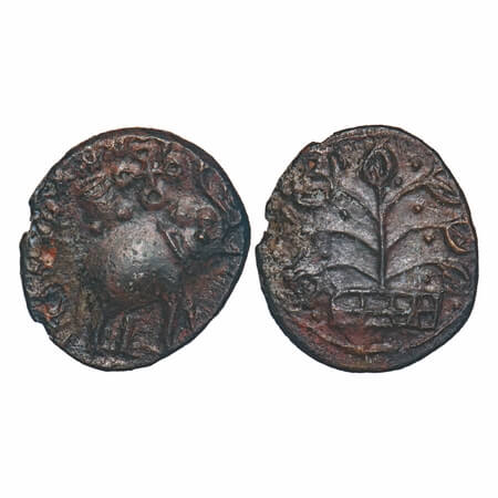 Satavahanas, Kosikiputra Siri Satakarni, Nasik Region, Potin Unit, 4.19g, 21.21x18.84mm, O