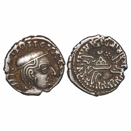 Western Kshtrapas, Kardamaka Family, Vijayasena (c. 238-239 AD), Silver Dramma, 2.38g, 14.