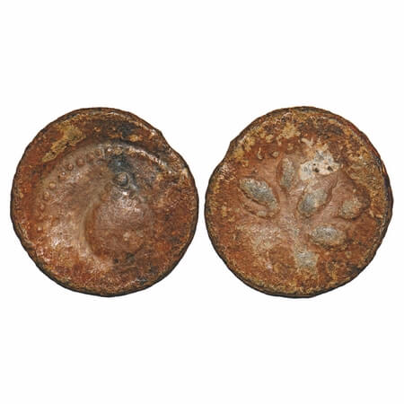 Post-Gupta, Aulikaras of Malwa, Dashpur Region, Uninscribed type, Lead Unit, 3.29g, 18.41x