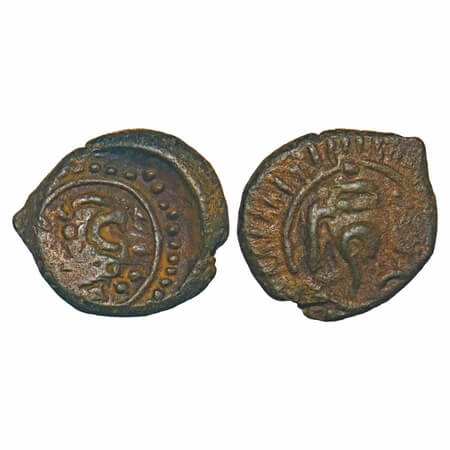 Vengi region, Vishnukundins, (4-6c AD), Lion type, Copper alloy unit, 1.73g, 11.87x13.33 m