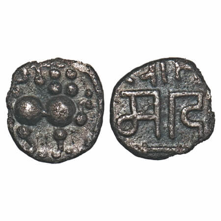 Yadavas of Devagiri, Bhillama V, (1187-91 AD), Silver Dramma, 0.82g, 9.50x8.80 mm, Obv: Li