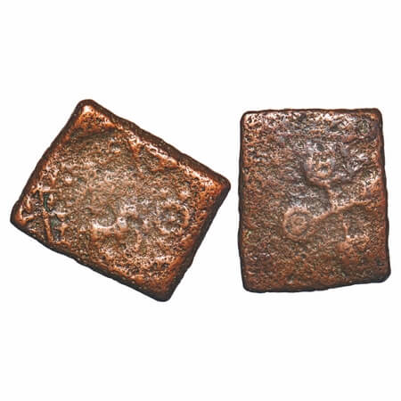 Post-Mauryan, Ujjaini Region, Uninscribed type, Copper Unit, 5.41g, 23.07x23.57mm, Obv: Ho