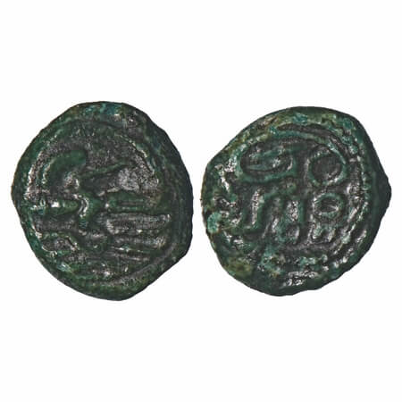 Vijayanagar Feudatories, Madurai Nayaka issue, (16-18c AD), Copper Kasu fraction, 1.17g, 9