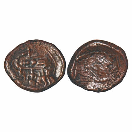 Vijayanagar Feudatories, Madurai Nayakas, (16-18c AD), Copper Kasu, 2.92g, 17.82x15.29 mm,