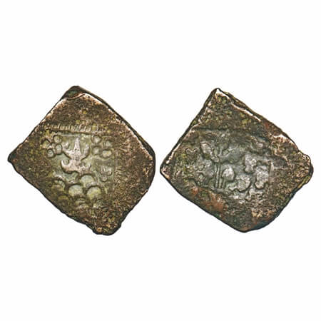 Pre-Satavahana, Vidarbha Region, Uninscribed type, Copper Unit, 6.67g, 23.98x22.88mm, Obv: