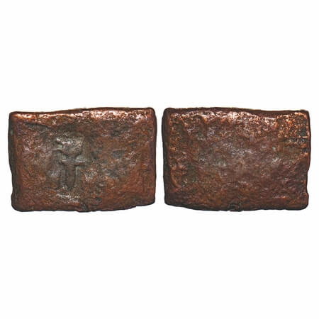 Pre-Satavahana, Vidarbha Region, Counter struck type, Copper Unit, 6.81g, 15.48x21.77mm, O
