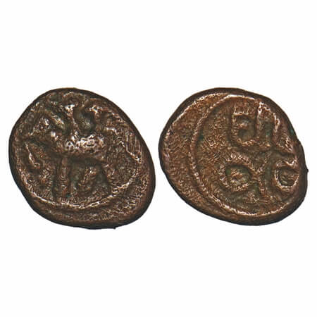 Vijayanagar Feudatories, Madurai Nayaka issue, (16-18c AD), Copper Kasu fraction, 0.73g, 8