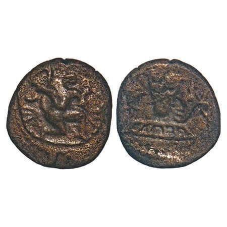Vijayanagar Feudatories, Tanjavur Nayakas, (16-18c AD), Copper Kasu, 3.05g, 16.10x15.03 mm