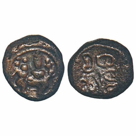 Vijayanagar Feudatories, Tanjavur Nayakas, (16-18c AD), Copper Kasu, 3.25g, 13.24x12.22 mm