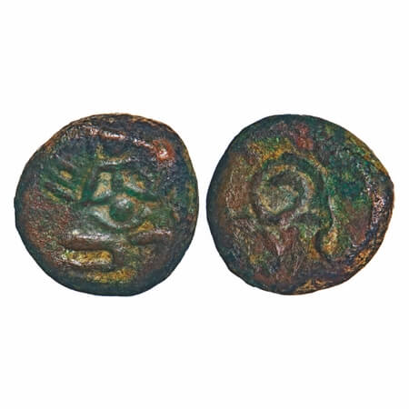 Vijayanagar Feudatories, Tanjavur Nayakas, (15th-17th century), Copper, 2.42g, 11.79x11.82