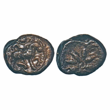 Vijayanagar Feudatories, Tanjavur Nayakas, (16-18c AD), Copper Kasu fraction, 1.62g, 10.77