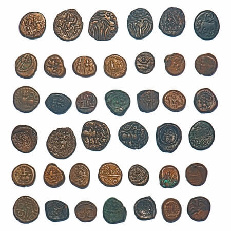 Vijayanagar, Nayakas and Polygars, Assorted, (lot of 20 coins), (15-18c AD), Twenty Copper
