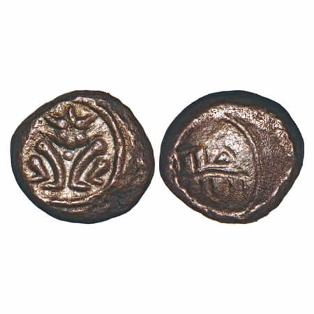 Post Vijayanagar, Local Polygars, Ramana, (17-18c AD), Copper Kasu, 2.48g, 11.51x12.45 mm,