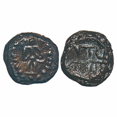 Post Vijayanagar, Local Polygars, Ramana, (17-18c AD), Copper Kasu, 3.12g, 12.28x13.14 mm,