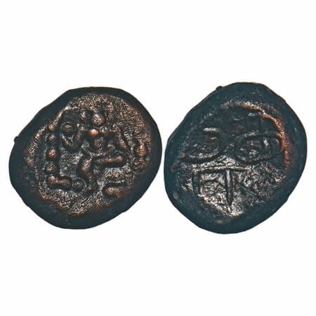 Post Vijayanagar, Local Polygars, (17-18c AD), Copper Kasu, 3.12g, 12.00x13.40 mm, Obv: Se