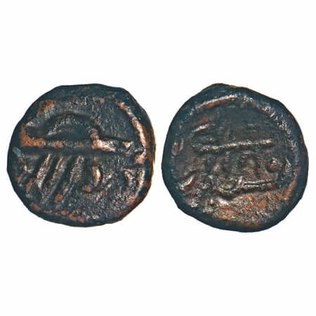 Arcot Nawabs, Muhammad Ali, (1749-95 AD), Walajah type, Copper Kasu fraction, 1.30g, 9.53x