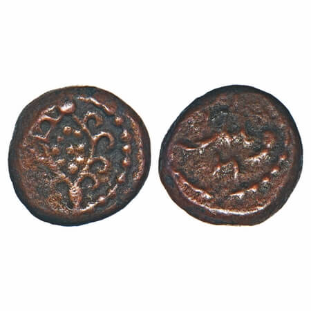 Arcot Nawabs, Imitating Bijapur Sultans, (18c AD), Copper Kasu fraction, 1.64g, 9.56x9.72 