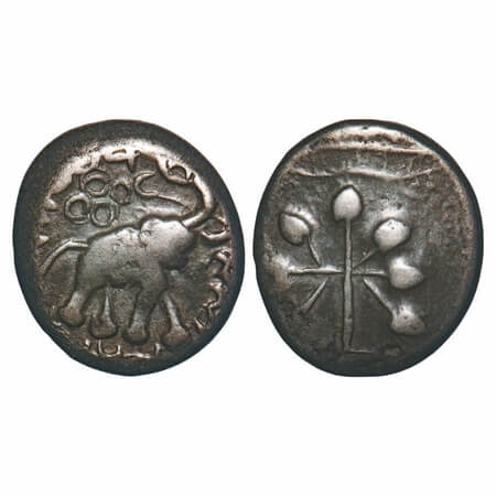 Satavahanas, Sri Chhimuka (c. 115-100 BC), Newase-paithan region, Copper Unit, 11.08g, 22.