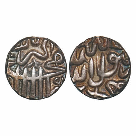 Akbar (AH 963-1014/1556-1605 AD), Silver Reduced Tanka, 7.06g, without mint name, AH 978x,