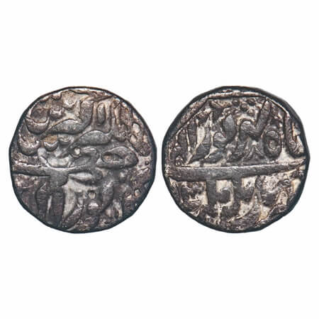 Jahangir, Silver Rupee, 11.31g, Jahangirnagar Mint, 13 RY, Month 'Sharewar'. KM 145.7. Ton