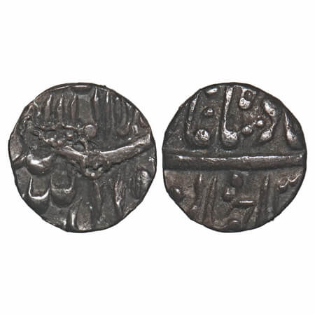 Shah Jahan I, Silver 1/16 Rupee, 0.67g, Unseen Mint. KM 201 type. Very Fine+, Very Rare.