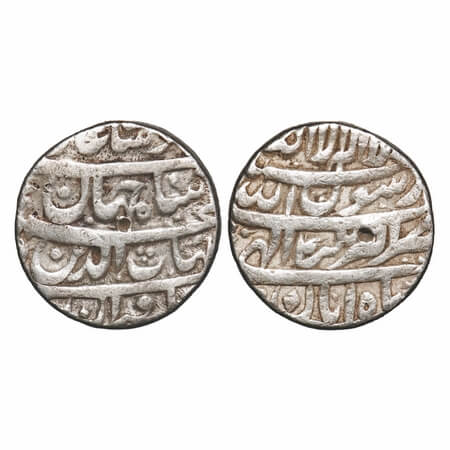 Shah Jahan I, Silver Rupee, 11.34g, Akbarnagar Mint, Month 'Aban', 4 RY. KM 224.5 type. Ve