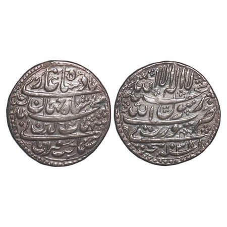 Shah Jahan I, Silver Rupee, 11.21g, Surat Mint, AH 1038/Ahd (1) RY, legend in four lines, 