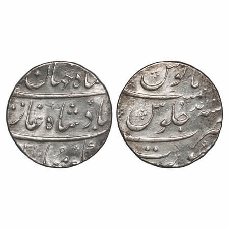 Shah Jahan II, Silver Rupee, 11.42g, Surat Mint, AH (11)31/Ahd (1) RY. KM 415.24. Very Fin