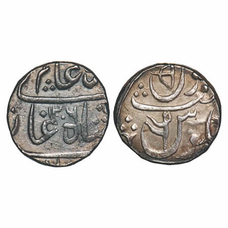 Maratha Confederacy, Silver Rupee, 11.12g, Nasik, Gulshanabad Mint, INO Shah Alam II, AH 1