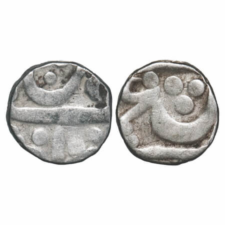Maratha Confederacy, Silver ½ Rupee, 5.26g, (Panhala) Azamnagar (gokak) Mint, INO Muhammad
