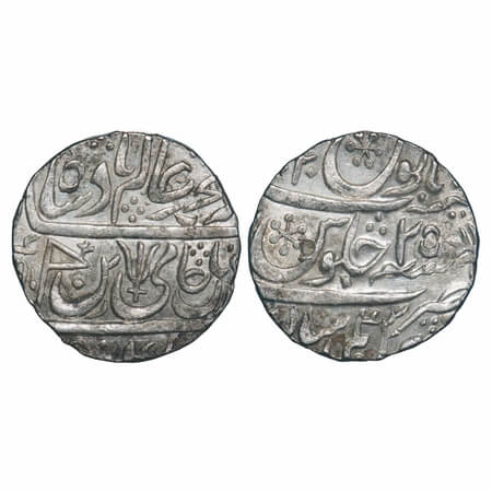 Maratha Confederacy, Silver Rupee, 11.11g, Sagar, Ravish Nagar Sagar Mint, INO Shah Alam I