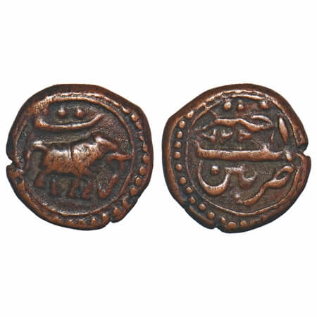 Mysore, Copper, ¼ Paisa/Akhtar, 2.78g, Tipu Sultan, Patan Mint, AM 1226 (Retro date differ