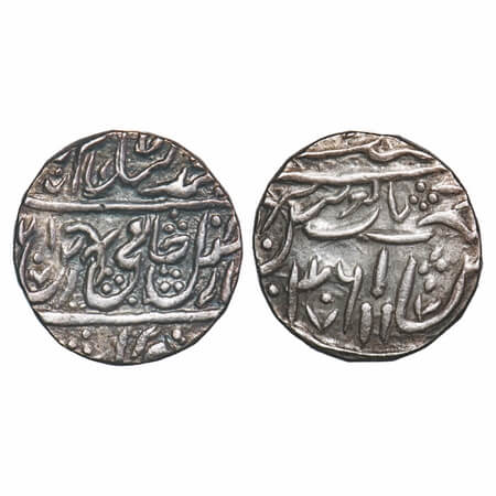 Sikh Empire, Silver Rupee, 11.08g, Buriya Chiefs, INO Shah Alam II, Najibabad (Pseudo), AH