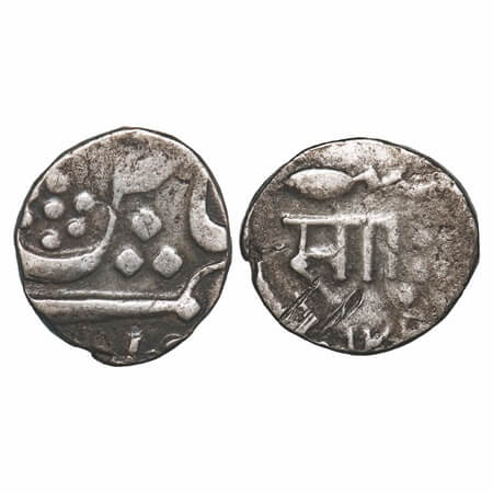 Baroda, Silver ½ Rupee, 5.65g, Sayaji Rao III (AH 1292-1357 / 1875-1938 AD), INO Khel Khas