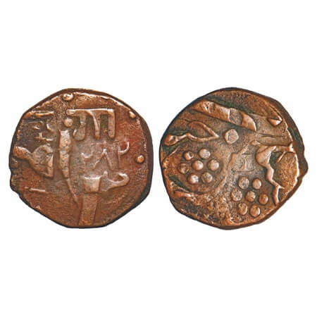 Baroda, Copper Paisa, 7.71g, Khande Rao (AH 1273-1287 / 1856-1870 AD), Baroda Mint, VS 128