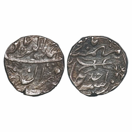 Bhopal, Silver Rupee, 11.05g, Jahangir Muhammad Khan, Daulatgarh Mint, AH 12xx/Ahd (1) RY,