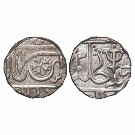 Gwalior, Silver Rupee, 11.06g, Jankoji Rao (AH 1243-1259 / 1827-1843 AD), Gwalior (fort) m