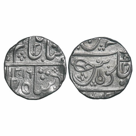 Indore, Silver Rupee, 11.25g, Jaswant Rao (AH 1213-1226 / 1798-1811 AD), (Malharnagar) Min