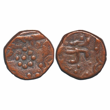 Jhabua, Copper Paisa, 12.20g, Gopal Singh (VS 1897-1952 / 1840-1895 AD), British Protector